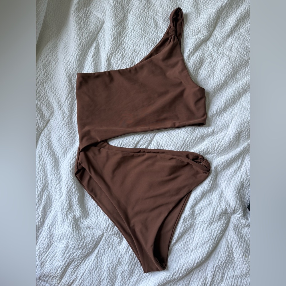 Skatie Nicole One Piece Swimsuit XL Chocolate Brown